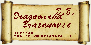 Dragomirka Bratanović vizit kartica